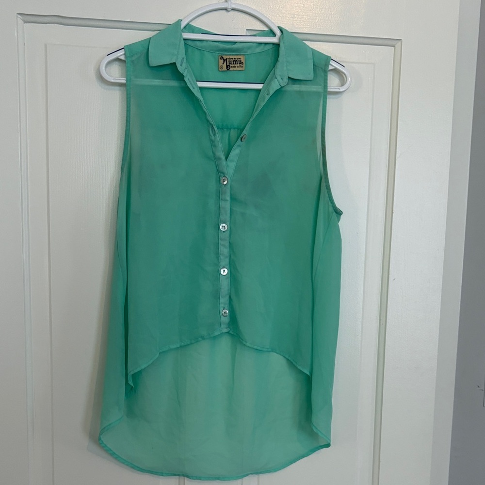 Show me your MuMu Mint Sleeveless Blouse Size M
